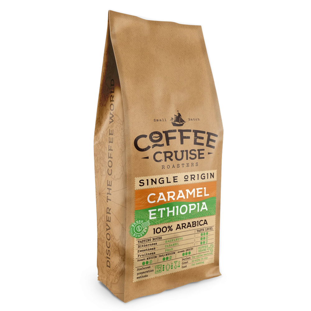CARAMEL ETHIOPIA – Single Origin kavos pupelės, 1 kg